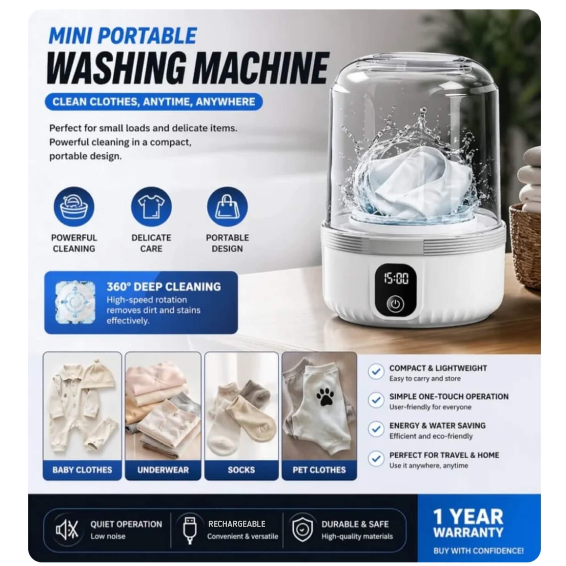 Portable Mini Washing Machine