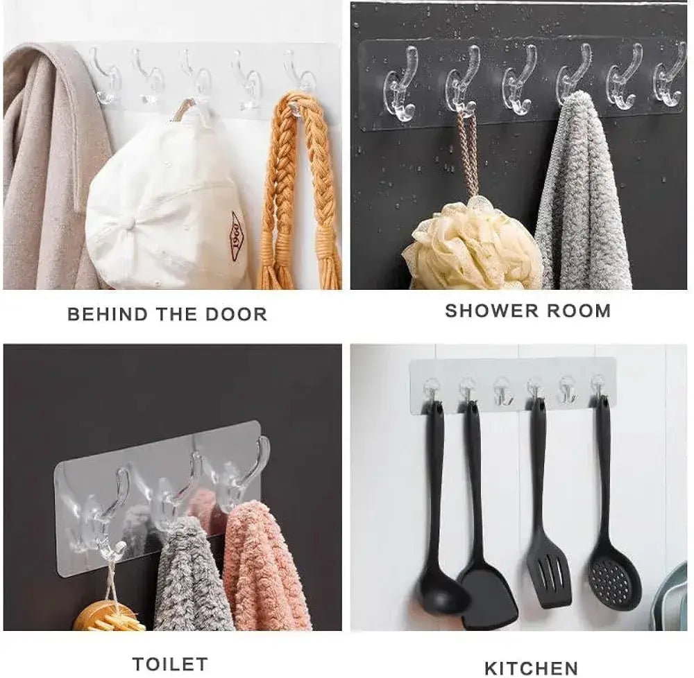 Sticky Silicone Hooks 6 in 1