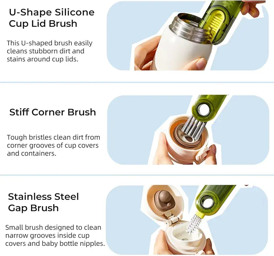 Bottle Cleaning Brush 3 in 1