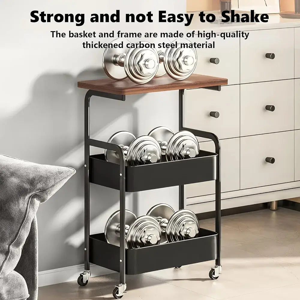 Rolling 3-Layer Table