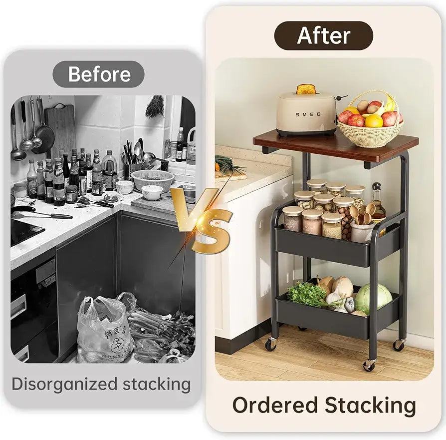 Rolling 3-Layer Table