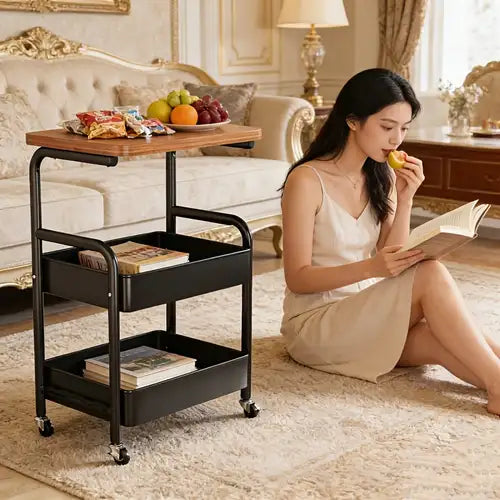 Rolling 3-Layer Table