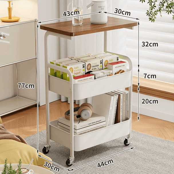 Rolling 3-Layer Table