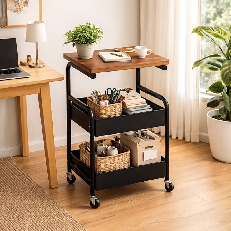 Rolling 3-Layer Table