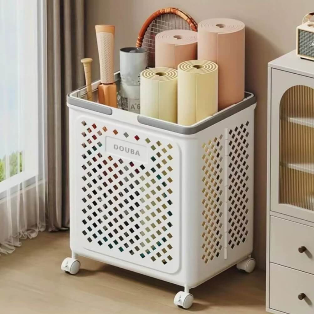 Rolling Foldable Laundry Basket