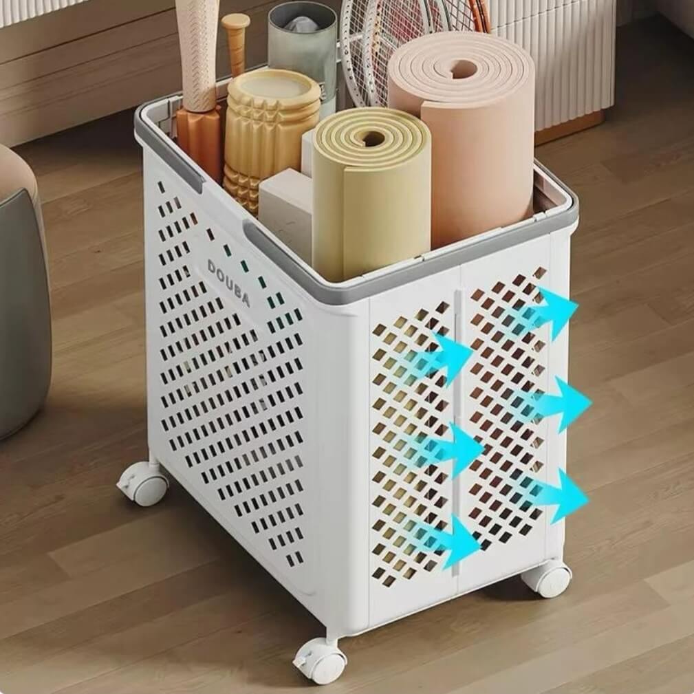 Rolling Foldable Laundry Basket