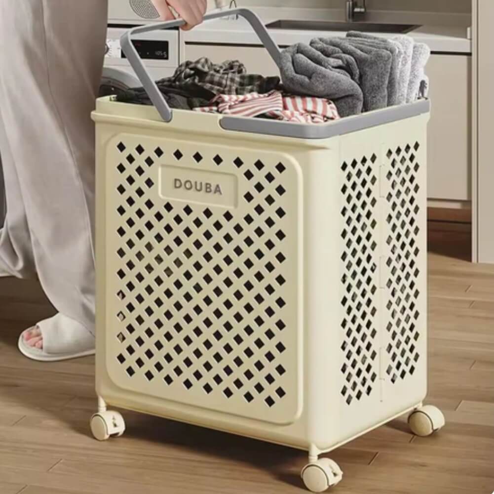 Rolling Foldable Laundry Basket