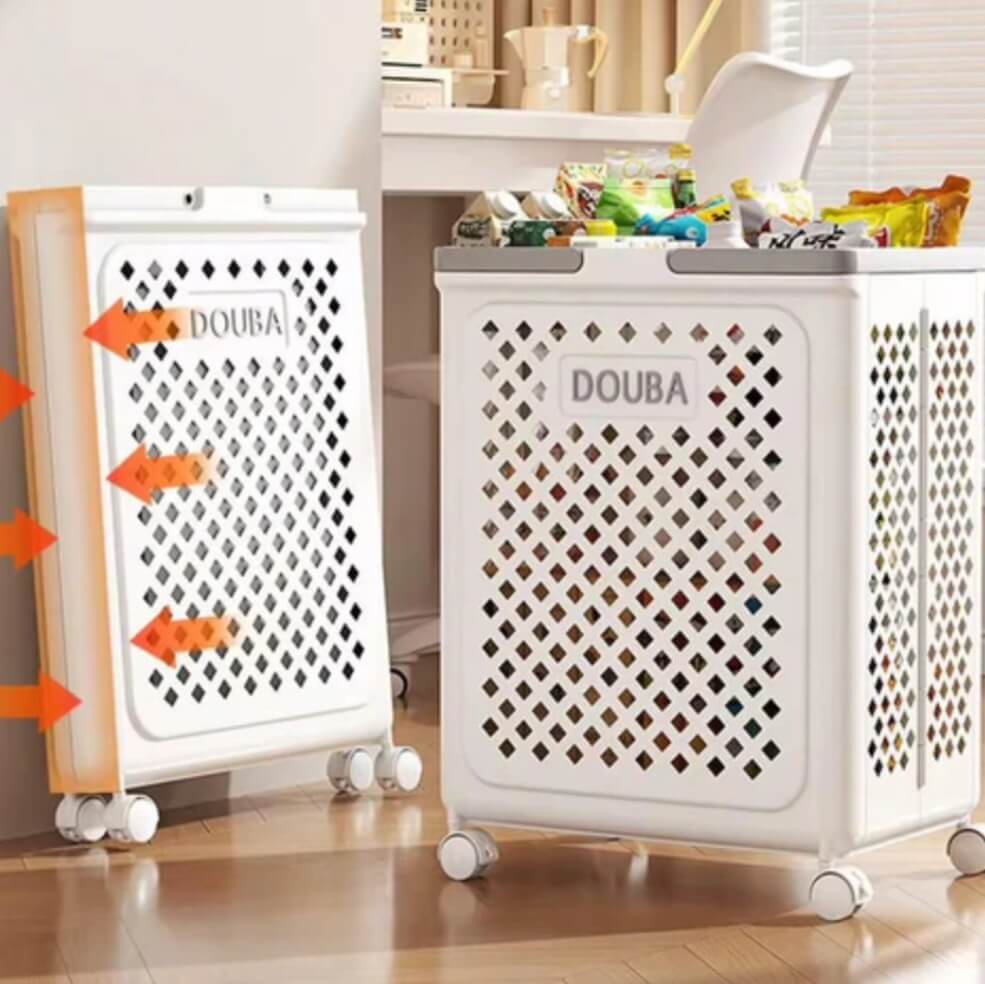 Rolling Foldable Laundry Basket