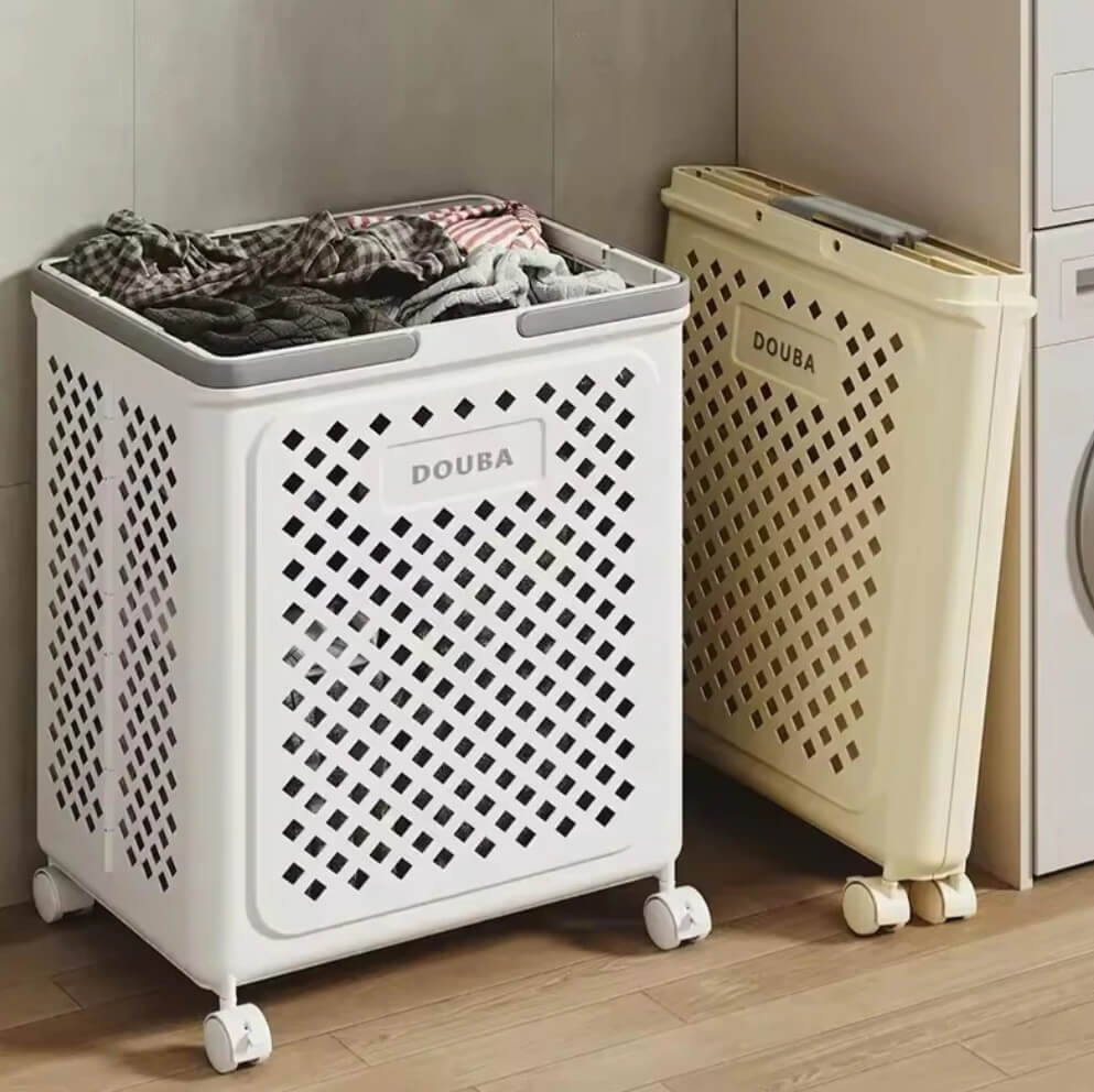 Rolling Foldable Laundry Basket