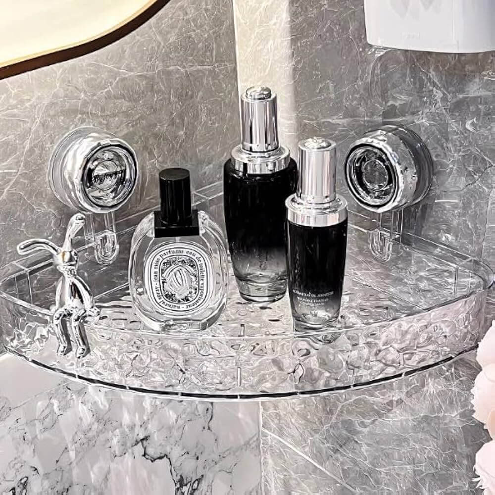 Suction Corner Crystal Shelf