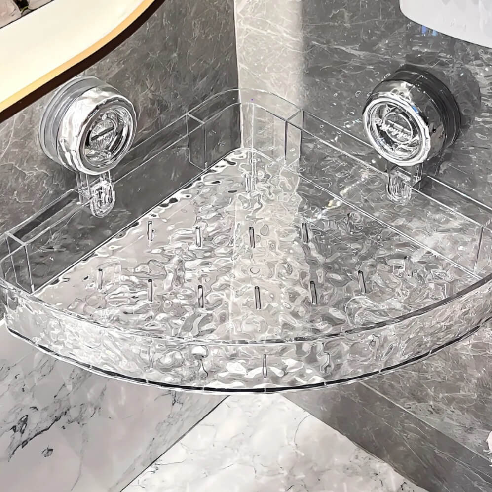 Suction Corner Crystal Shelf