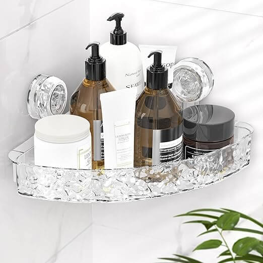 Suction Corner Crystal Shelf
