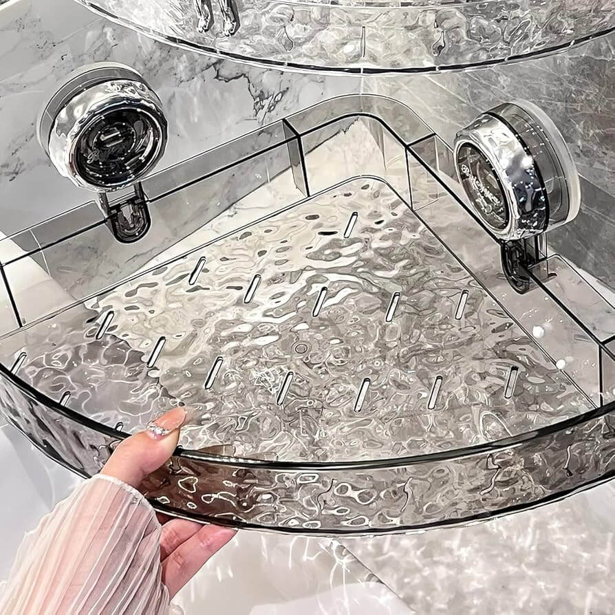 Suction Corner Crystal Shelf