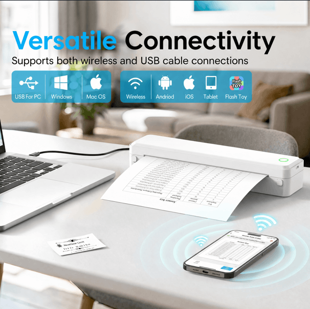 Wireless Thermal A4 Printer