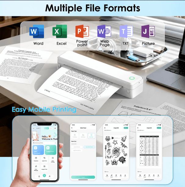 Wireless Thermal A4 Printer